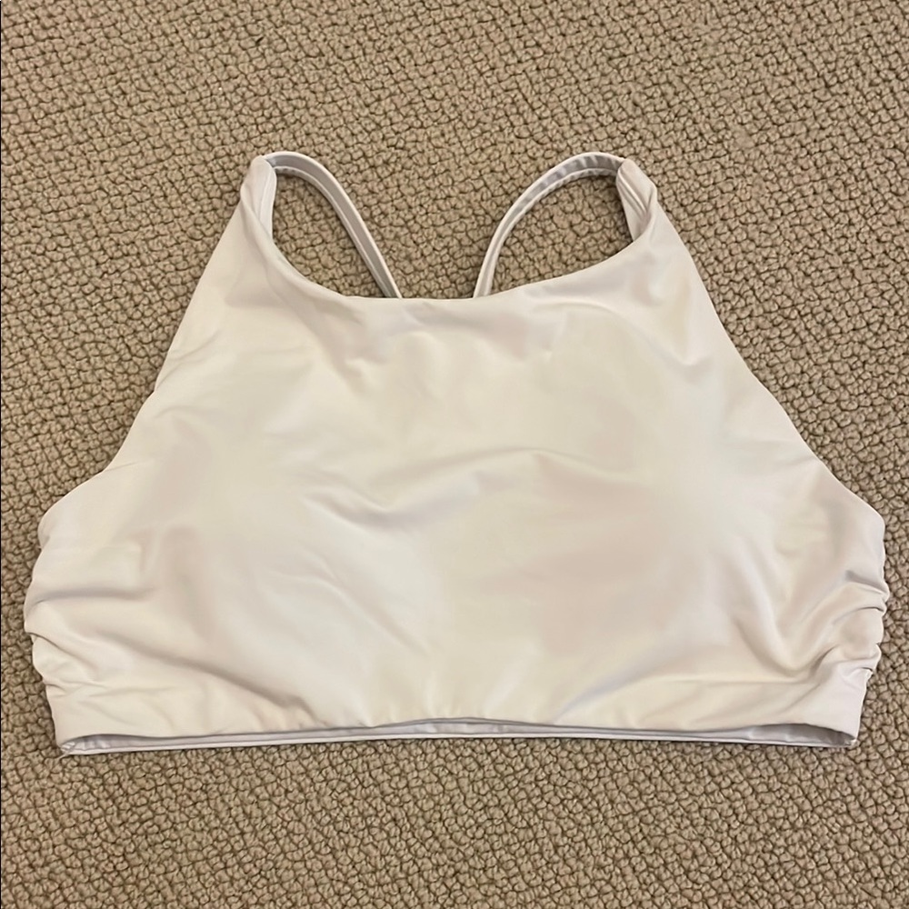 Athleta Ivory High-Neck Bikini Top